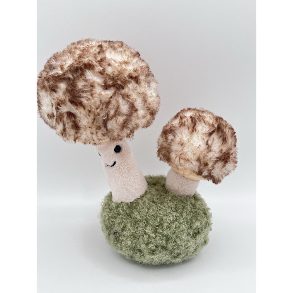 Apricot Lamb Spotted Smiling mushroom Plush Stuffed Animal Stuffed Toy 9"